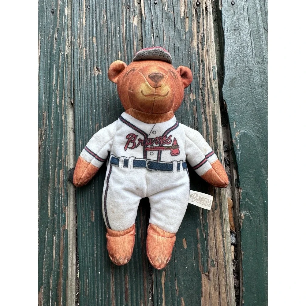 Beansville Buddies Atlanta Braves MLB Teddy Bear Beanbag Plush 9 Inches Vintage